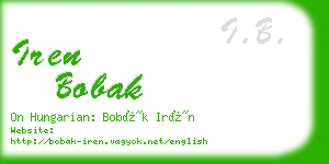 iren bobak business card